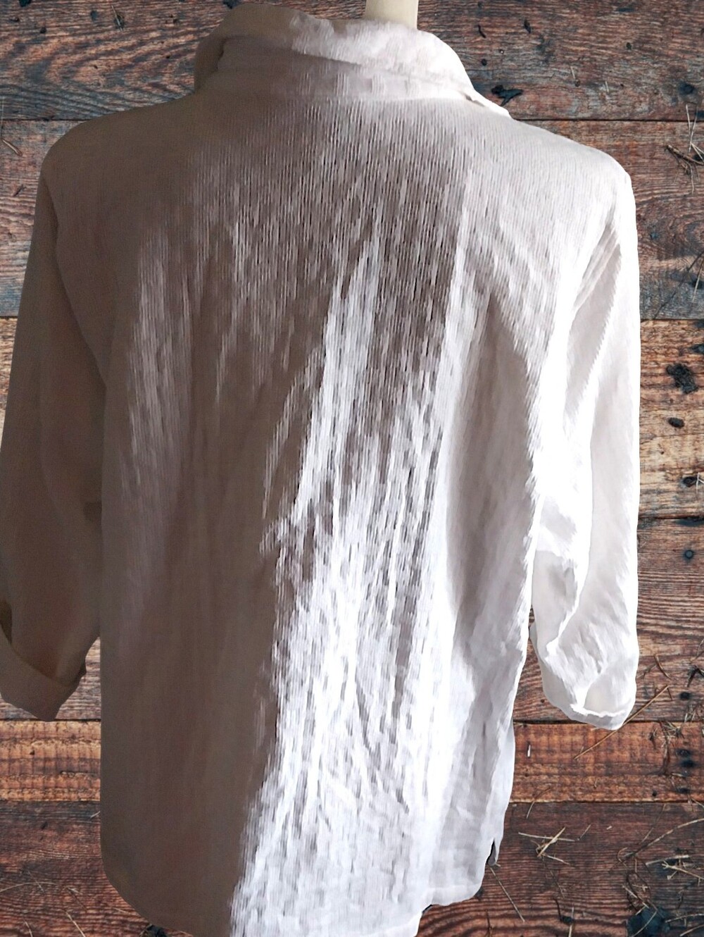 Button-Front Collared Blouse - Picture 4 of 8